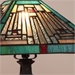 Chloe Lighting Innes Mission 1-Light Metal/Glass Table Lamp in Blackish Bronze