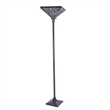 Chloe Lighting Innes Mission 1-Light Metal Torchiere Lamp in Blackish Bronze