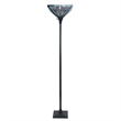 Chloe Lighting Innes Mission 1-Light Metal Torchiere Lamp in Blackish Bronze