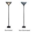Chloe Lighting Innes Mission 1-Light Metal Torchiere Lamp in Blackish Bronze