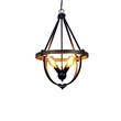Chloe Lighting Farmhouse 4-Light Metal Two-Toned Pendant in Black