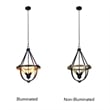 Chloe Lighting Farmhouse 4-Light Metal Two-Toned Pendant in Black