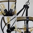 Chloe Lighting Farmhouse 4-Light Metal Two-Toned Pendant in Black