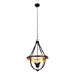 Chloe Lighting Farmhouse 4-Light Metal Two-Toned Pendant in Black