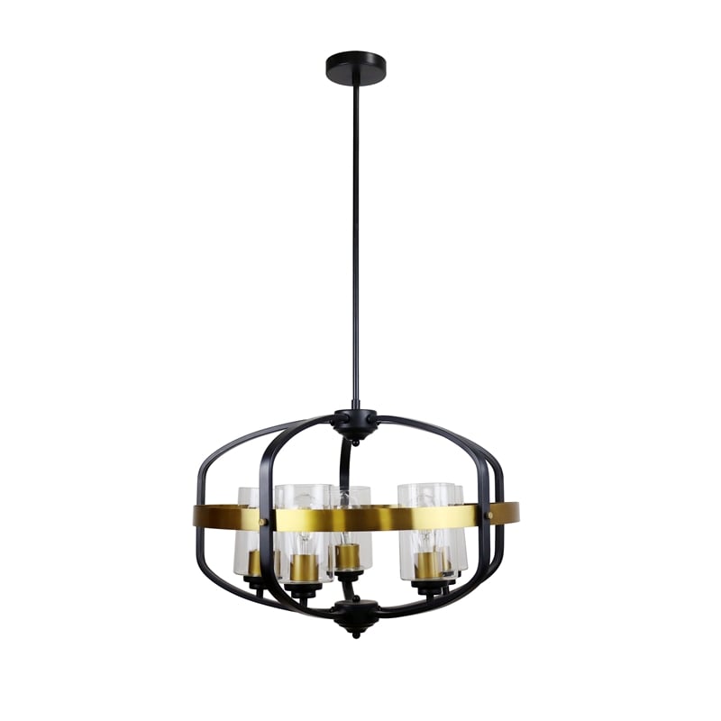 Chloe Lighting Contemporary 5-Light Metal Large Pendant in Bronze/Black