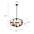 Chloe Lighting Contemporary 5-Light Metal Large Pendant in Bronze/Black