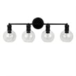 Chloe Lighting Oxa Transitional 4-Light Glass Vanity Bath Light in Matte Black