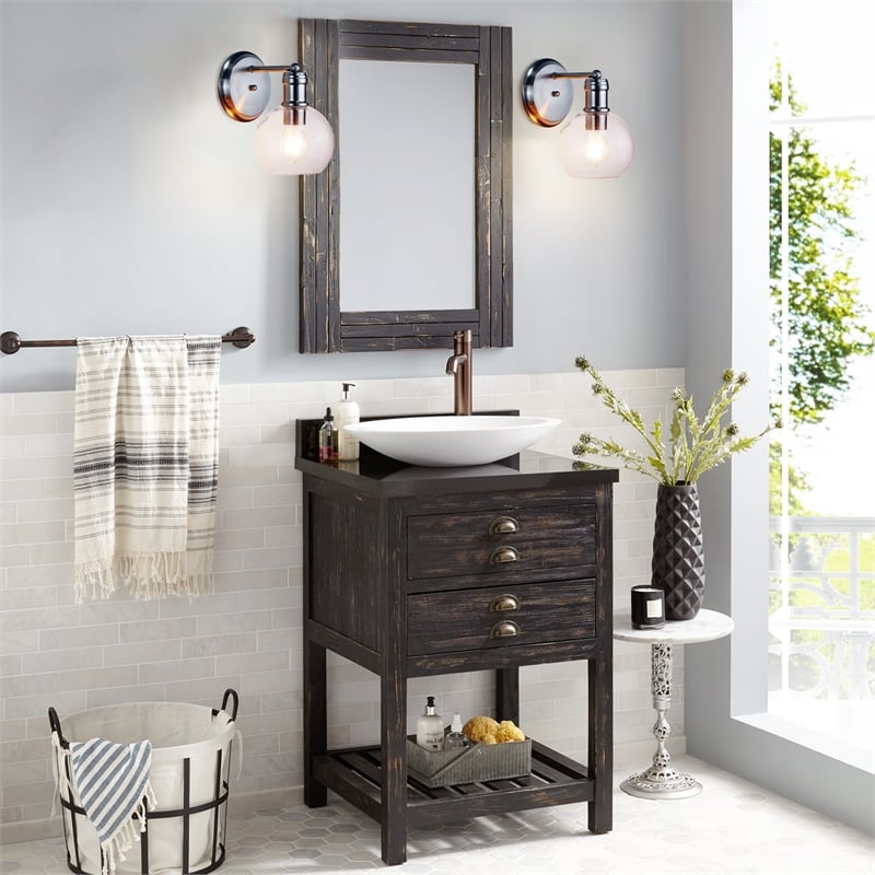 Chloe Lighting Oxa Transitional 1-Light Glass Wall Sconce in Brushed Nickel