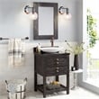 Chloe Lighting Oxa Transitional 1-Light Glass Wall Sconce in Brushed Nickel