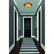 Chloe Lighting Liaison Victorian 3-Light Glass Flush-Mount Light - Bronze/Yellow