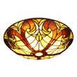 Chloe Lighting Liaison Victorian 3-Light Glass Flush-Mount Light - Bronze/Yellow