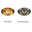 Chloe Lighting Liaison Victorian 3-Light Glass Flush-Mount Light - Bronze/Yellow