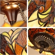 Chloe Lighting Liaison Victorian 2-Light Glass Semi Flush Mount Light in Yellow