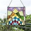 Chloe Lighting Kaleidoscope Geometric Glass & Metal Window Panel in Multi-Color