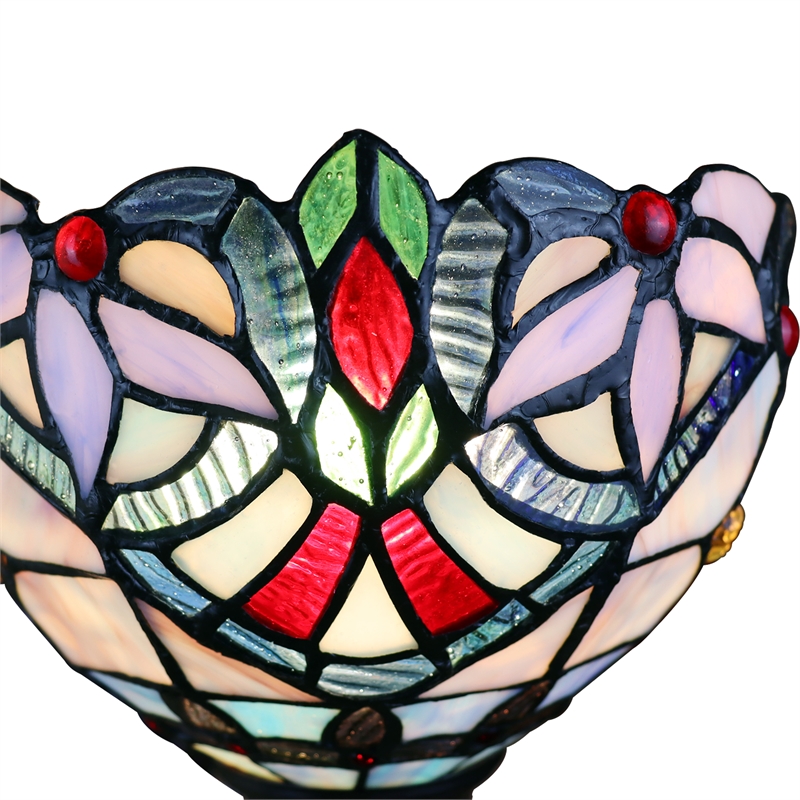 Chloe Lighting Grenville Victorian 1-Light Glass Wall Sconce in Blackish Bronze