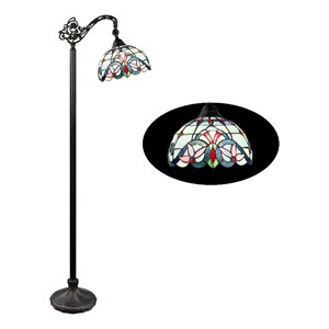 Chloe Lighting Grenville Victorian 1-Light Metal Reading Floor Lamp in Bronze