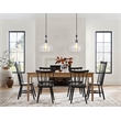 Chloe Lighting Tilian 1-Light Glass Ceiling Pendant in Matte Black/Clear