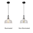 Chloe Lighting Tilian 1-Light Glass Ceiling Pendant in Matte Black/Clear