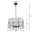 Chloe Lighting Naomi 4-Light Metal Ceiling Pendant in Oil Rubbed Bronze