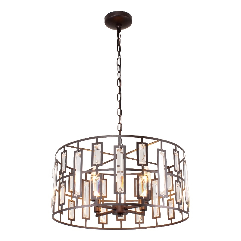 Chloe Lighting Naomi 4-Light Metal Ceiling Pendant in Oil Rubbed Bronze