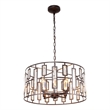 Chloe Lighting Naomi 4-Light Metal Ceiling Pendant in Oil Rubbed Bronze