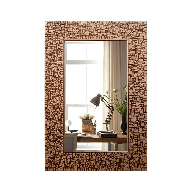 Chloe Lighting Reflection Contemporary Rectangle Glass Wall Mirror in Gold