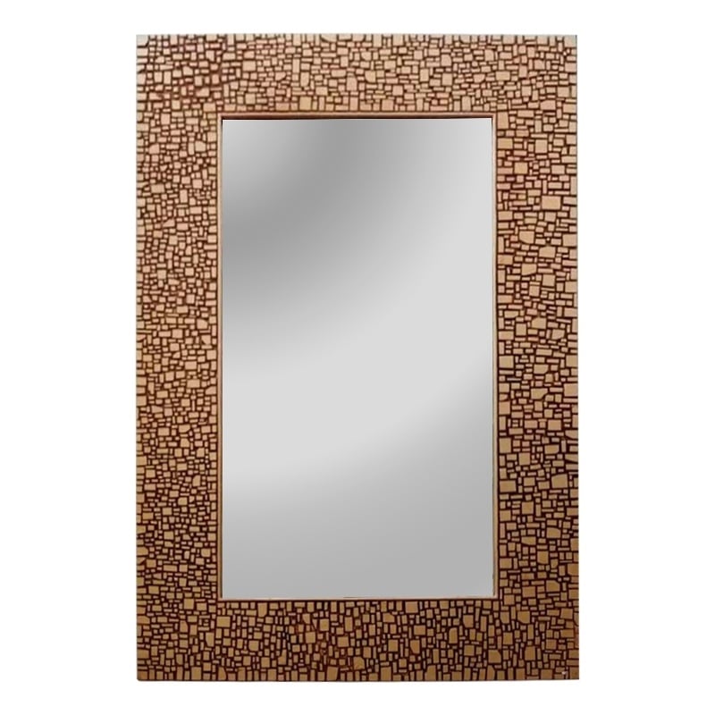 Chloe Lighting Reflection Contemporary Rectangle Glass Wall Mirror in Gold
