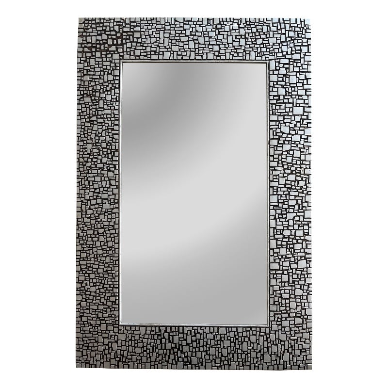 Chloe Lighting Reflection Contemporary Rectangle Glass Wall Mirror in Silver