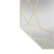 Chloe Lighting Reflection Contemporary Octagon Glass Wall Mirror in Gold