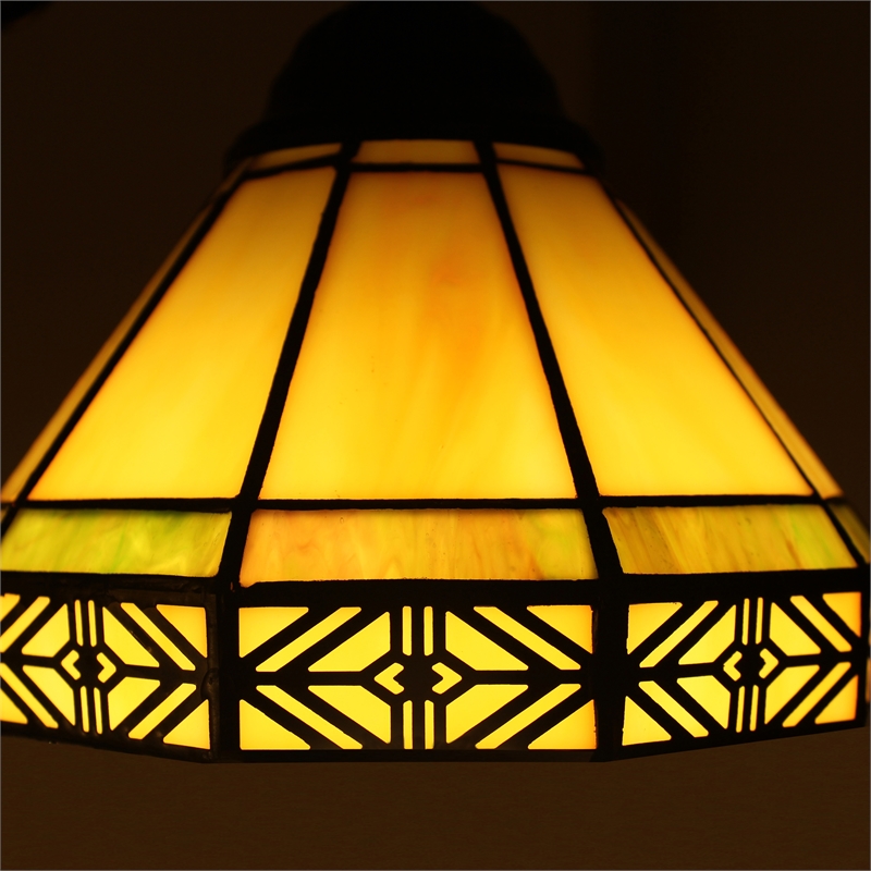 Chloe Lighting Belle Mission 3-Light Glass Mini Chandelier in Blackish Bronze