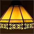 Chloe Lighting Belle Mission 3-Light Glass Mini Chandelier in Blackish Bronze