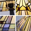 Chloe Lighting Kinsey Mission 1-Light Glass/Metal Table Lamp in Blackish Bronze