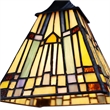 Chloe Lighting Kinsey Mission 3-Light Glass Mini Chandelier in Multi-Color
