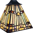 Chloe Lighting Kinsey Mission 3-Light Glass Mini Chandelier in Multi-Color