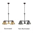 Chloe Lighting Kinsey Mission 5-Light Glass Large Chandelier in Multi-Color