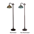 Chloe Lighting Empress Dragonfly 1-Light Metal Floor Lamp in Dark Bronze/Green