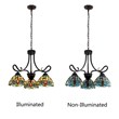 Chloe Lighting Empress Dragonfly 3-Light Glass Mini Chandelier in Dark Bronze