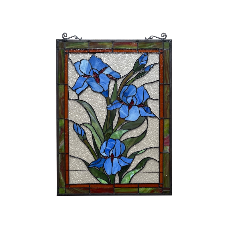 Chloe Lighting Blue Scarlett Glass Verical Window Panel in Multi-Color