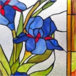 Chloe Lighting Blue Scarlett Glass Verical Window Panel in Multi-Color