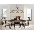 Chloe Lighting Kinsey Mission 3-Light Glass Island Pendant in Blackish Bronze