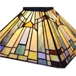 Chloe Lighting Kinsey Mission 3-Light Glass Island Pendant in Blackish Bronze