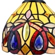 Chloe Lighting Serenity Victorian 1-Light Glass Mini Pendant in Dark Bronze