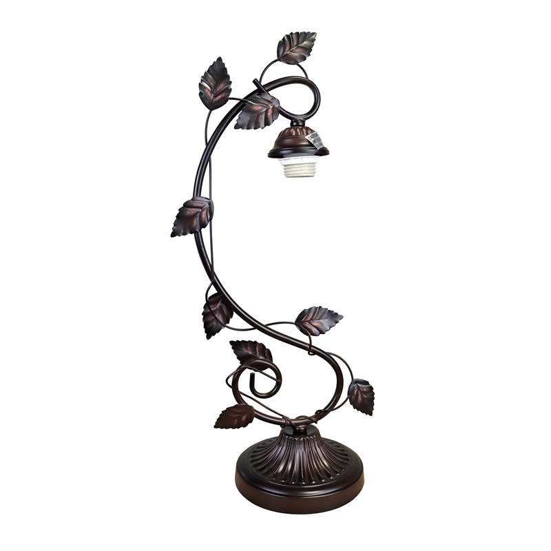 Chloe Lighting Serenity Victorian 1-Light Glass/Metal Table Lamp in Dark Bronze