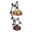 Chloe Lighting Serenity Victorian 1-Light Glass/Metal Table Lamp in Dark Bronze