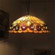 Chloe Lighting Serenity Victorian 2-Light Glass Pendant in Dark Bronze