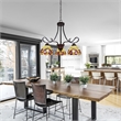 Chloe Lighting Serenity Victorian 3-Light Glass Mini Chandelier in Dark Bronze