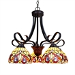 Chloe Lighting Serenity Victorian 5-Light Glass Large Chandelier in Dark Bronze