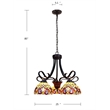 Chloe Lighting Serenity Victorian 5-Light Glass Large Chandelier in Dark Bronze