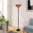 Chloe Lighting Empress Dragonfly 1-Light Metal Torchiere Lamp in Dark Bronze