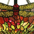 Chloe Lighting Empress Dragonfly 2-Light Glass Semi-Flush Light in Multi-Color